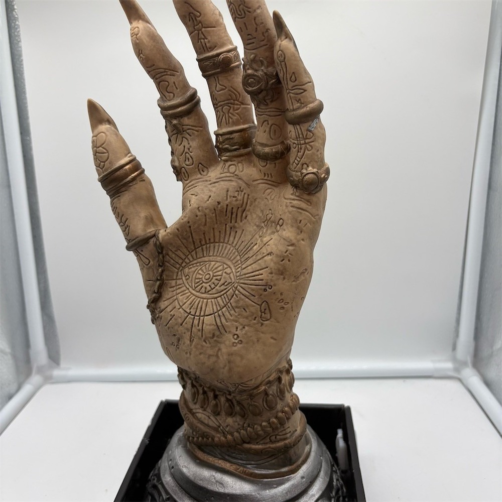Spooky Village Animated Fortune Teller Witch Palmistry Prop Sound